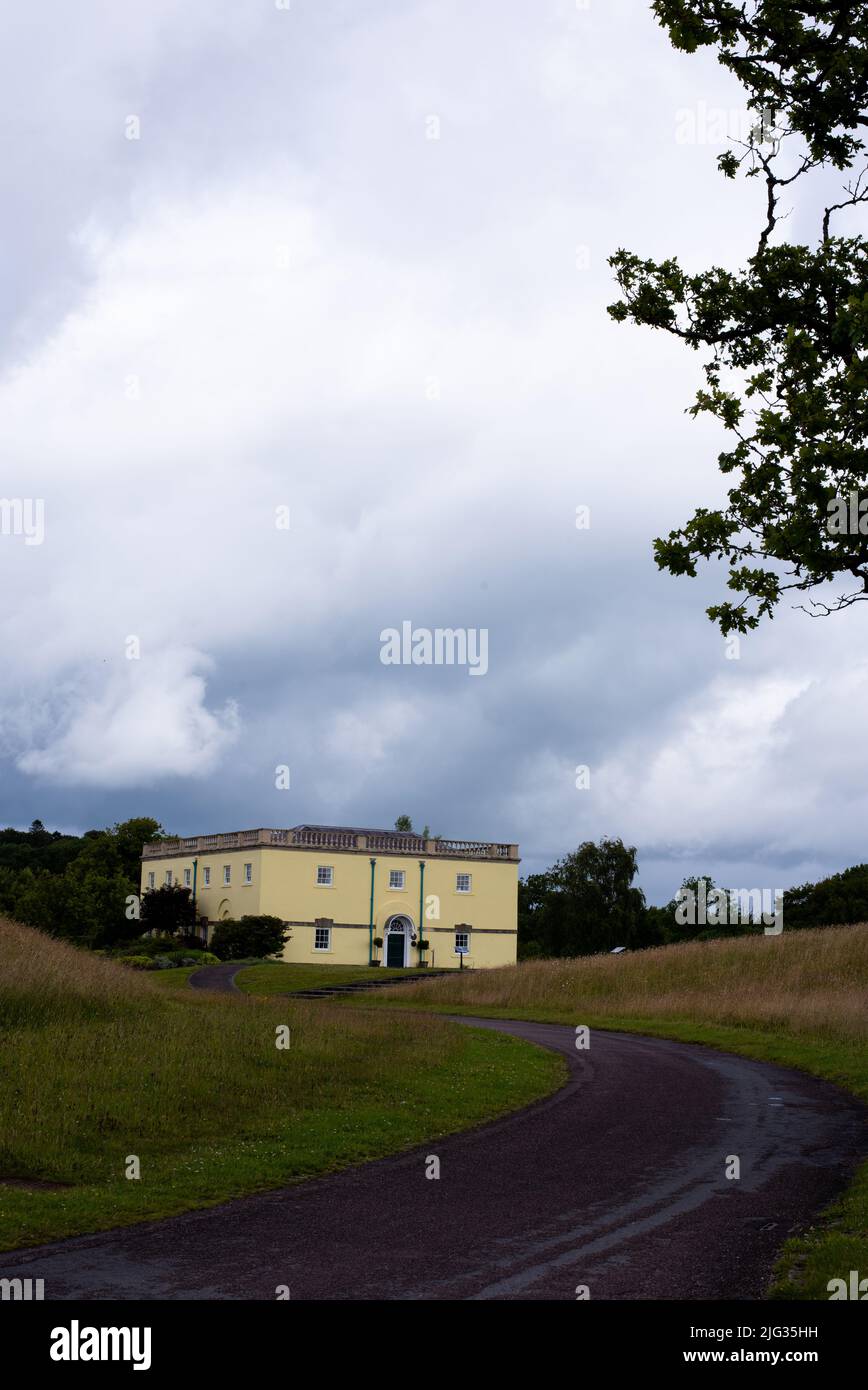 Photo taken at the National Botanic Garden Wales in July 2022 showing Ty Melyn or Yellow House. Stock Photo