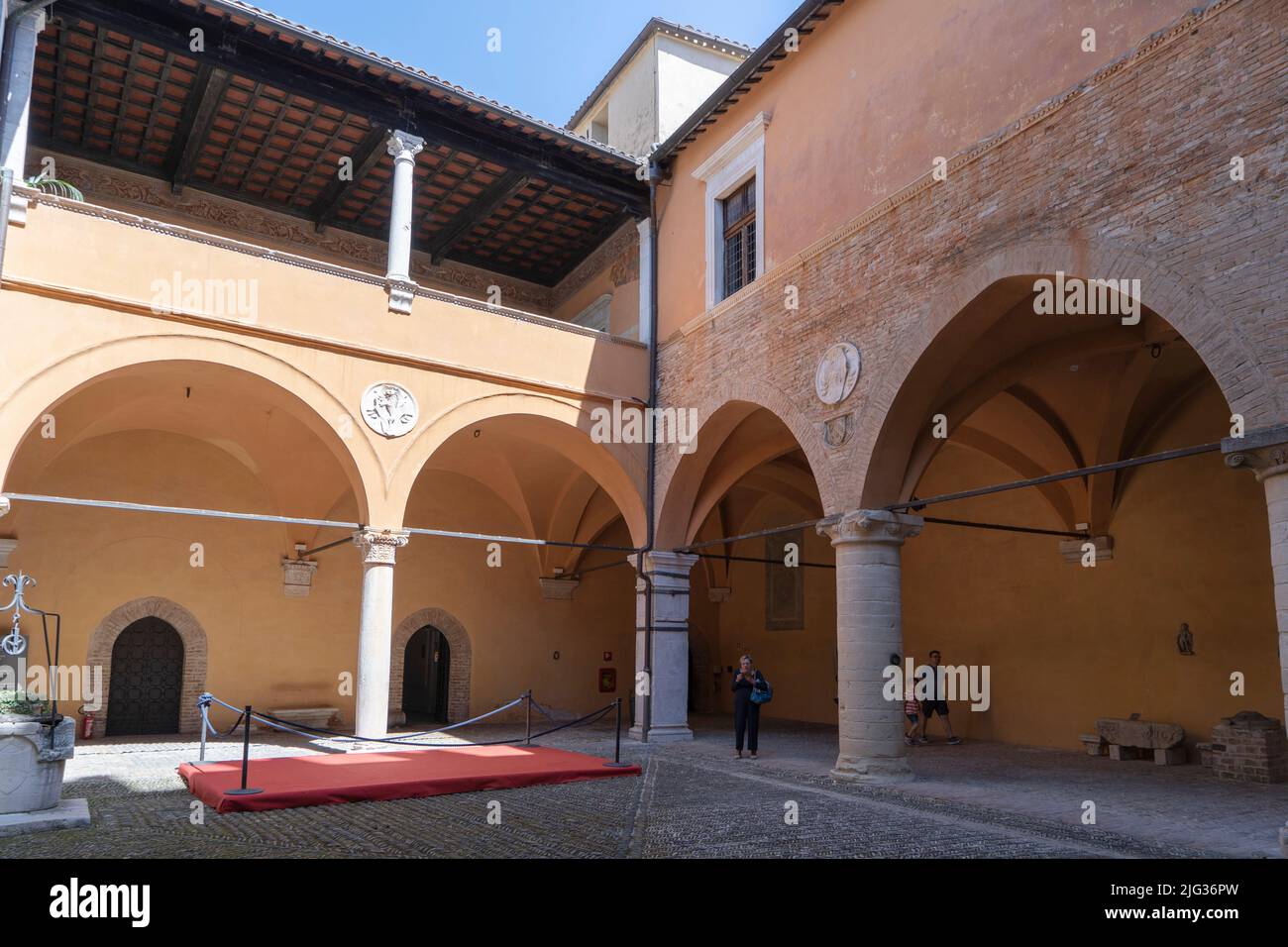 Gradara Castle, Medieval Suburb, Marche, Italy, Europe Stock Photo