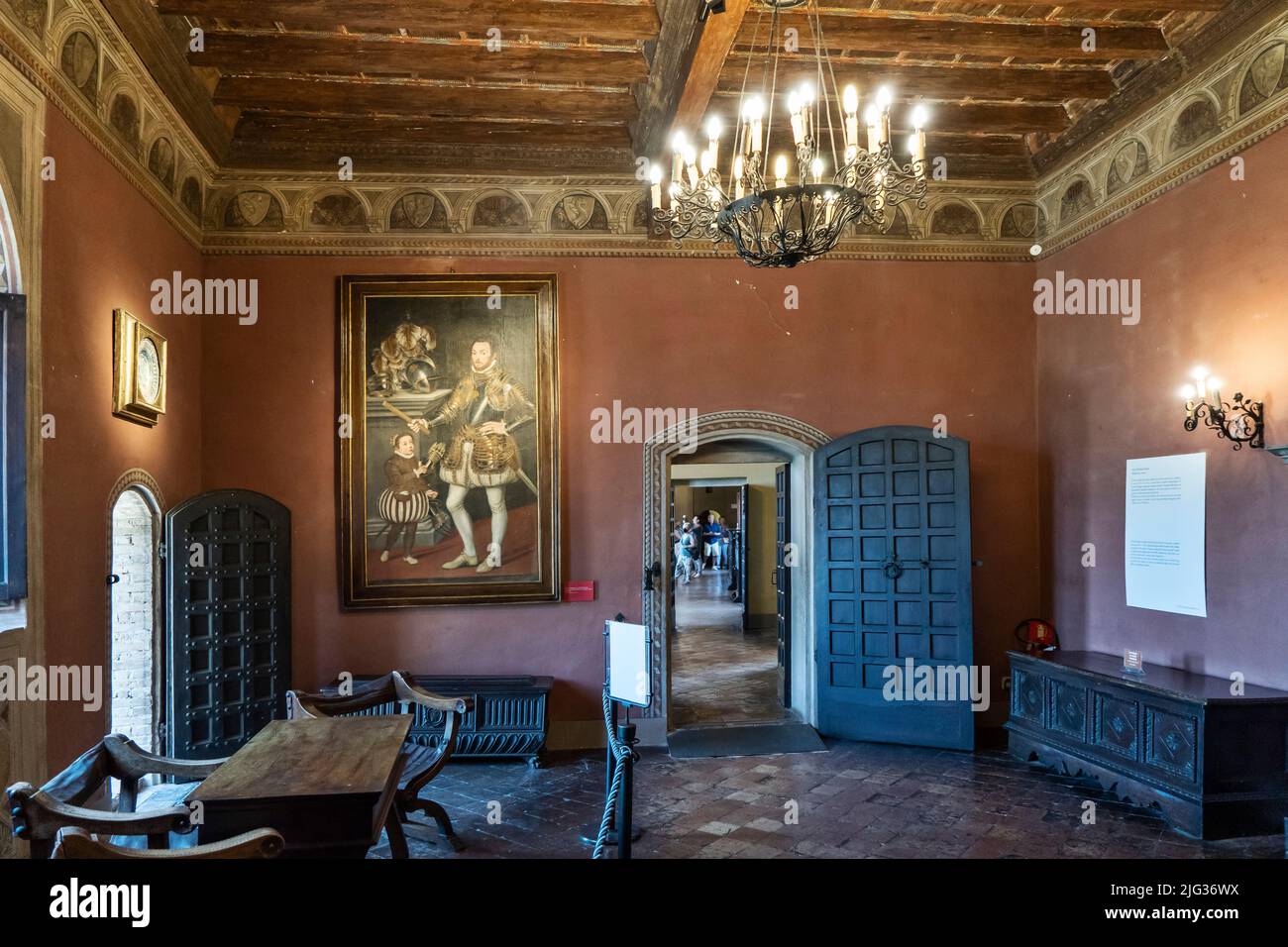 Gradara Castle, Interior, Marche, Italy, Europe Stock Photo