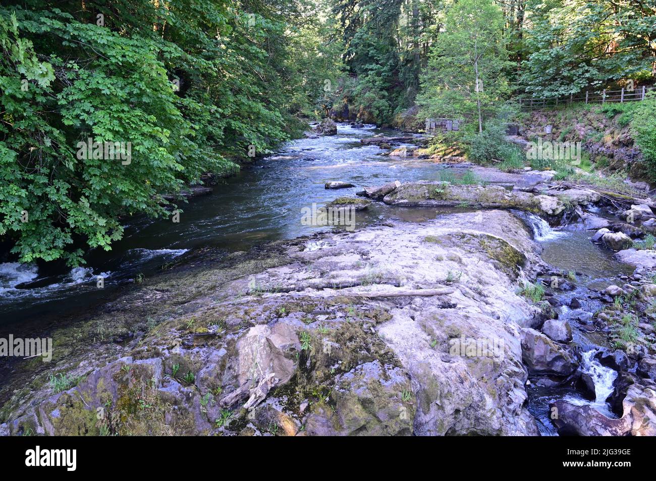 The Tumwater Falls are a series of cascades on the Deschutes River in