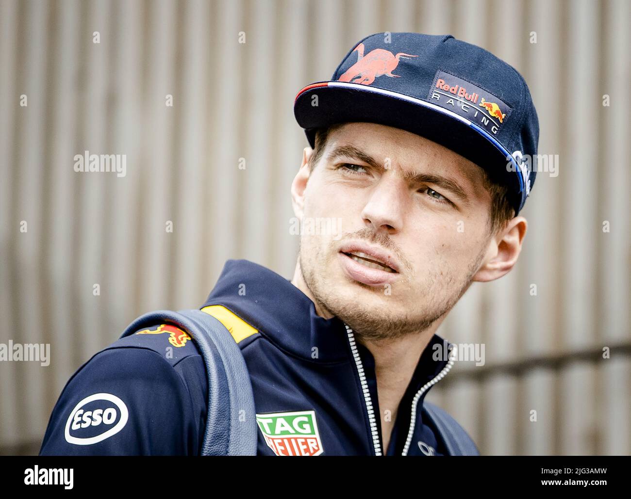 Spielberg, Austria. 7th July, 2022. 2022-07-07 13:32:55 SPIELBERG - Max Verstappen (Red Bull Racing) arrives at the Red Bull Ring race track ahead of the Austrian Grand Prix. ANP SEM VAN DER WAL netherlands out - belgium out Credit: ANP/Alamy Live News Credit: ANP/Alamy Live News Stock Photo