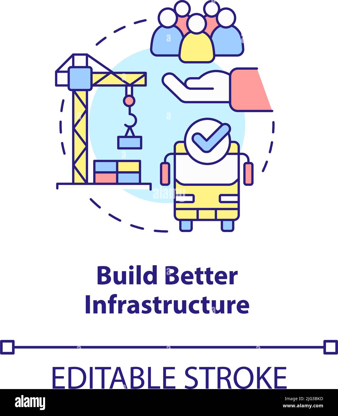 Build better infrastructure concept icon Stock Vector Image & Art - Alamy