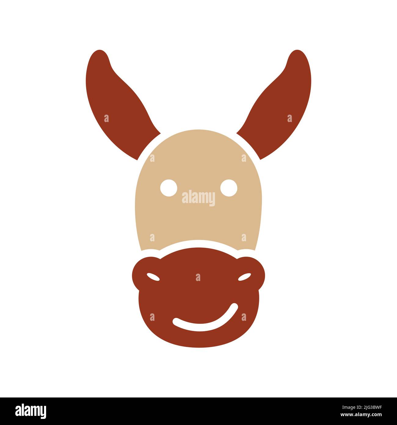 Donkey glyph icon. Farm animal vector illustration. Agriculture sign ...