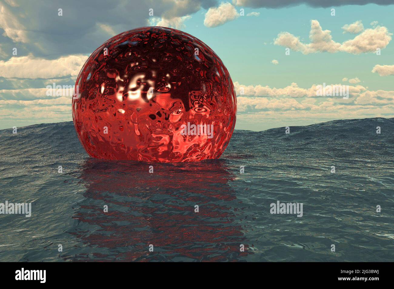 Plastic bead floating on the ocean Stock Photo Alamy