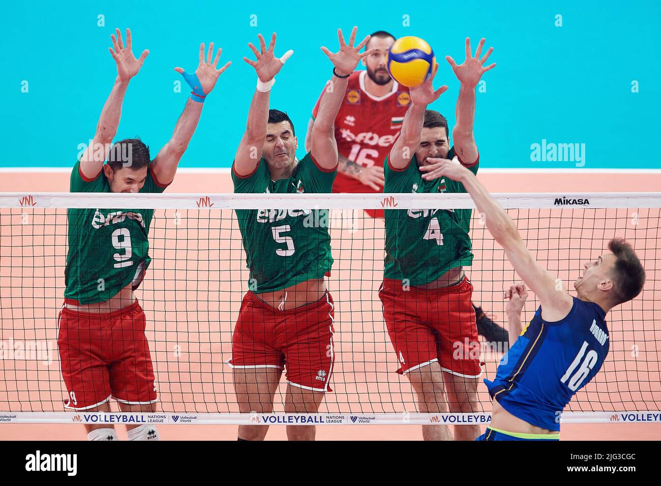 Seganov (L), Svetoslav Gotsev (2L) and Martin Atanasov (3L) from