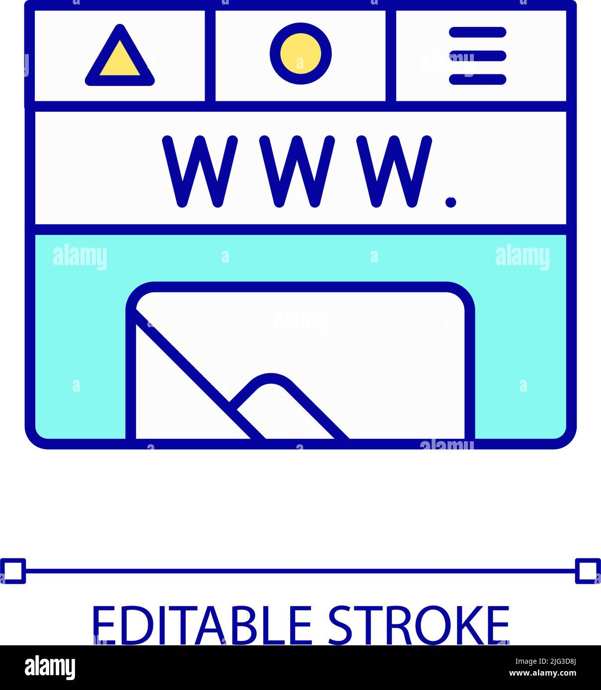 Address bar RGB color icon Stock Vector