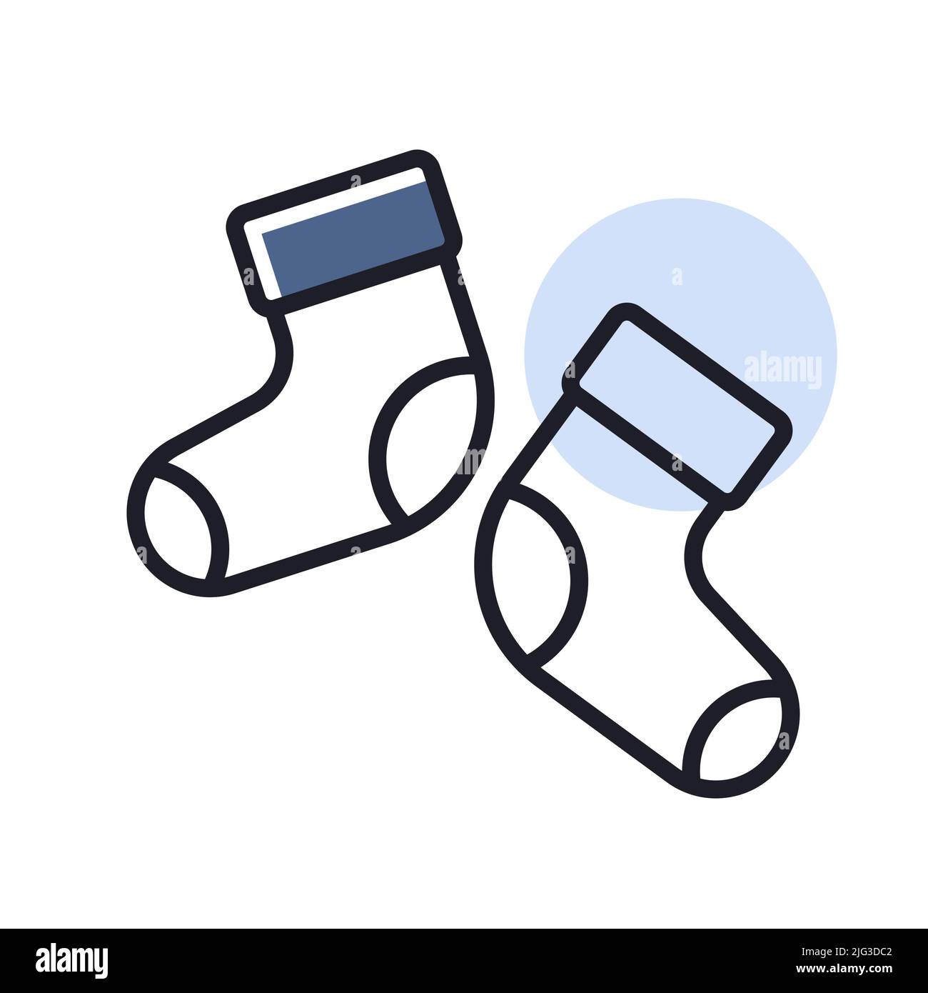 Baby sock icon. Outline baby sock vector icon for web design