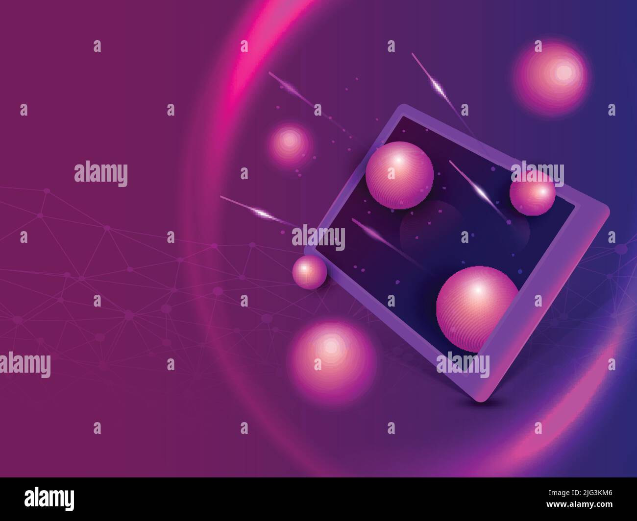 Popping Tablet Augmented reality tablet Stock Vector Images - Alamy