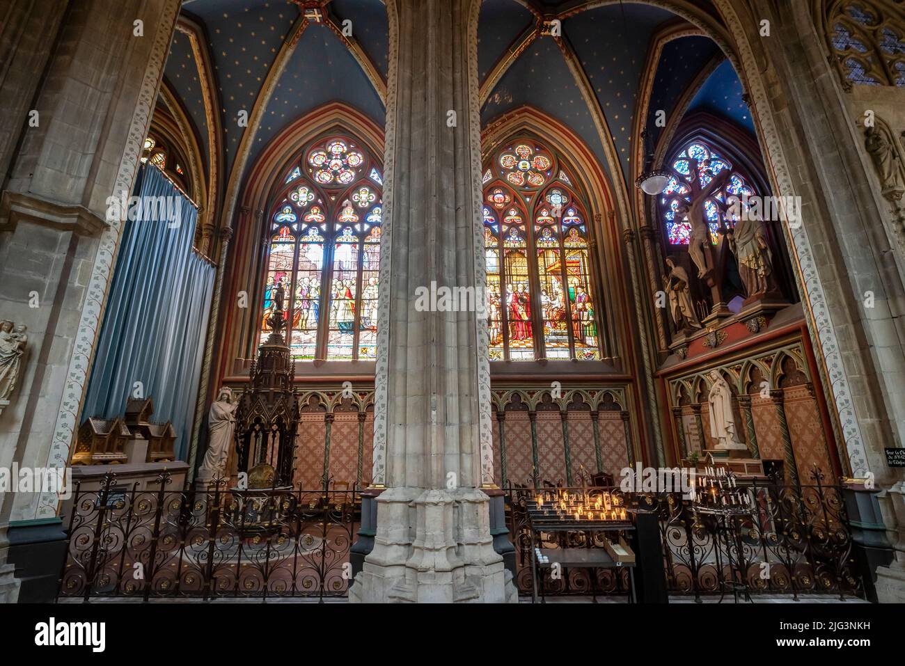 Chapel of Saint Thérèse of the Child Jesus and the Baptismal Font. The