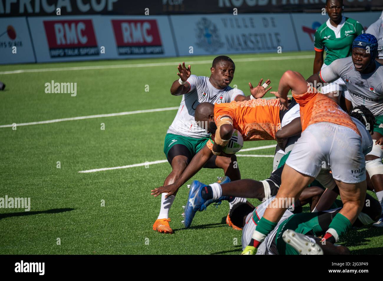 Action during the Rugby Africa Cup 2022, World Cup 2023 Qualifiers ...