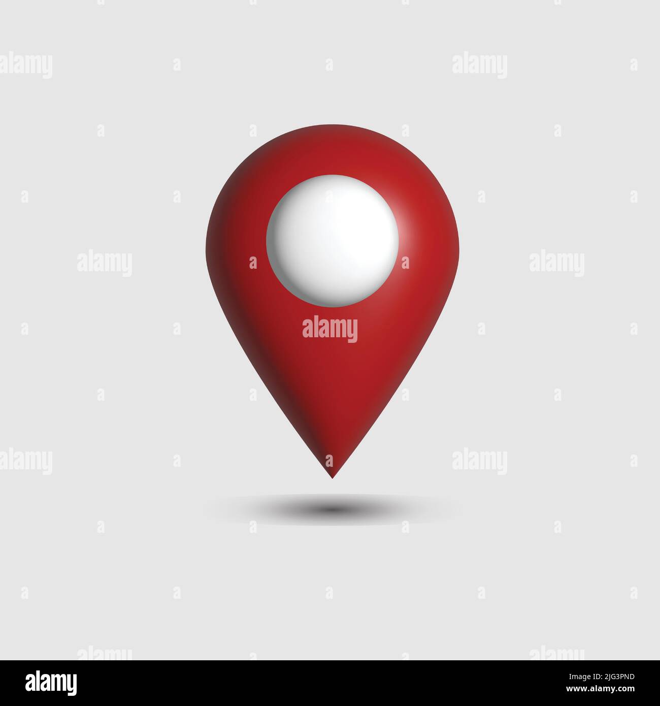 Illustration 3D render, Vector of map pointer icon. GPS location symbol ...