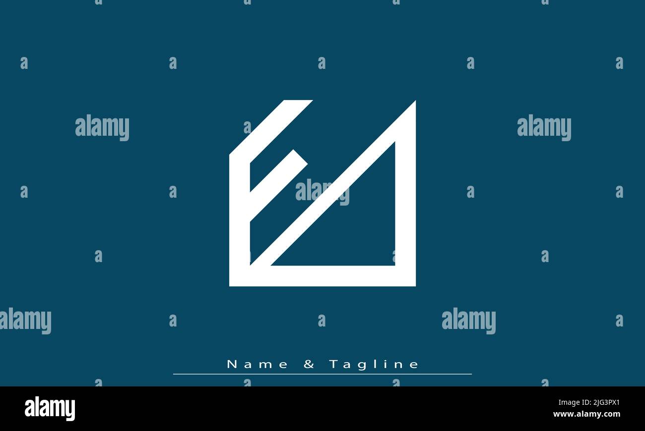 Alphabet letters Initials Monogram logo FD , DF Stock Vector