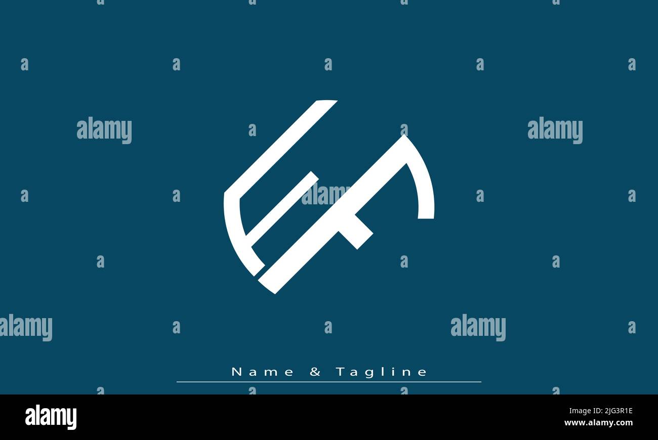 Alphabet letters Initials Monogram logo FF Stock Vector