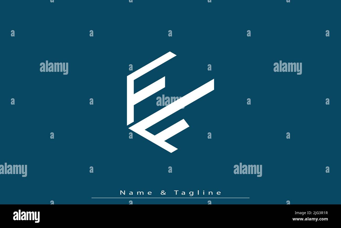 Alphabet letters Initials Monogram logo FF Stock Vector