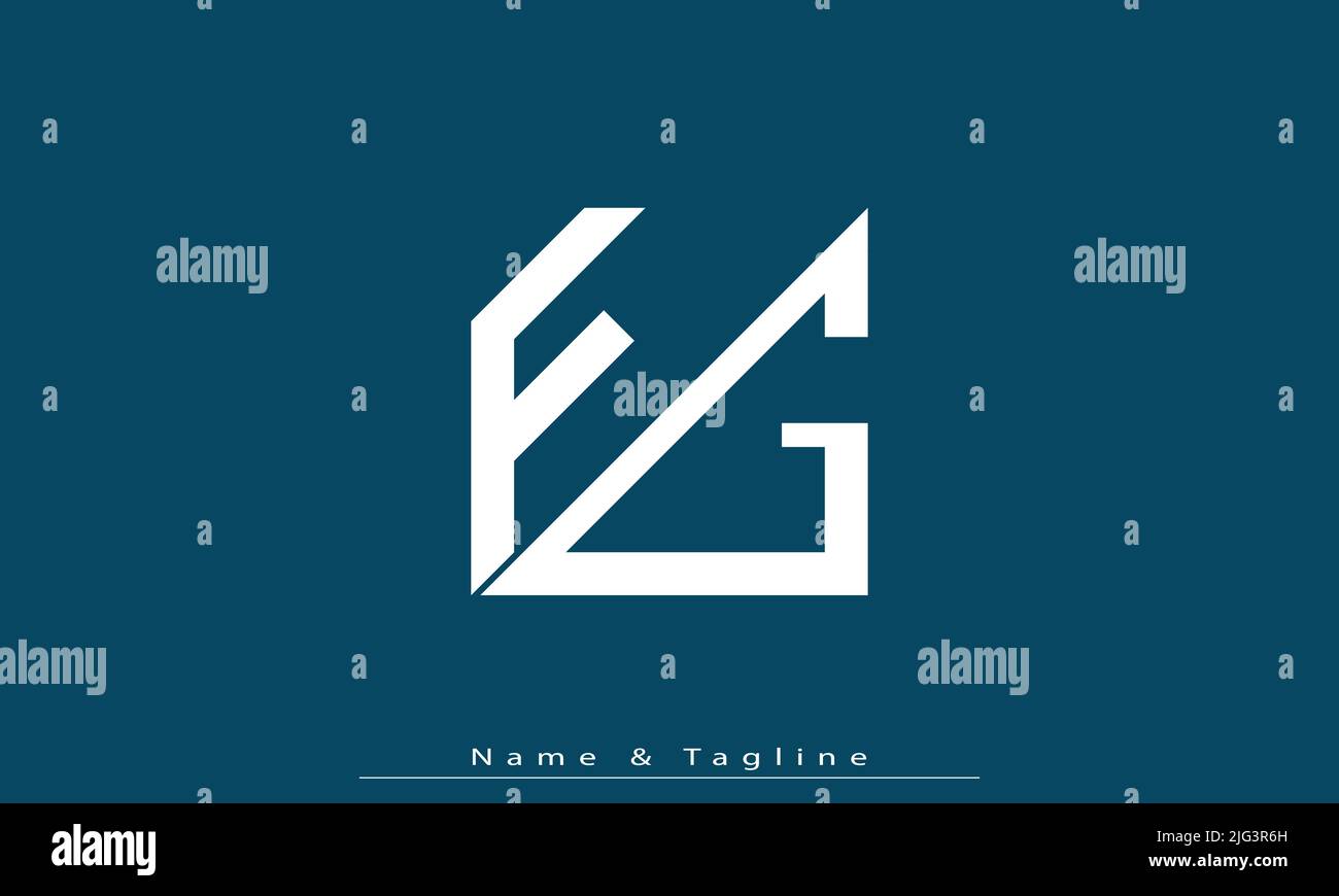 Alphabet letters Initials Monogram logo FG , GF Stock Vector