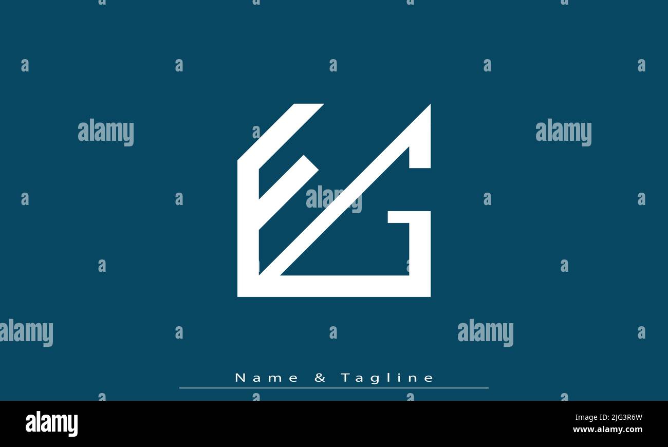 Alphabet letters Initials Monogram logo FG , GF Stock Vector