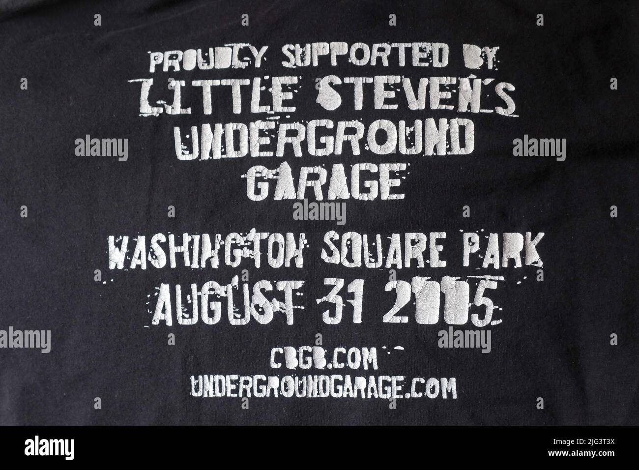 CBGB Forever Festival, Proudly supported by Little Stevens Underground Garage,Washington Square Park,August 31 2005,CGGB.Com Stock Photo