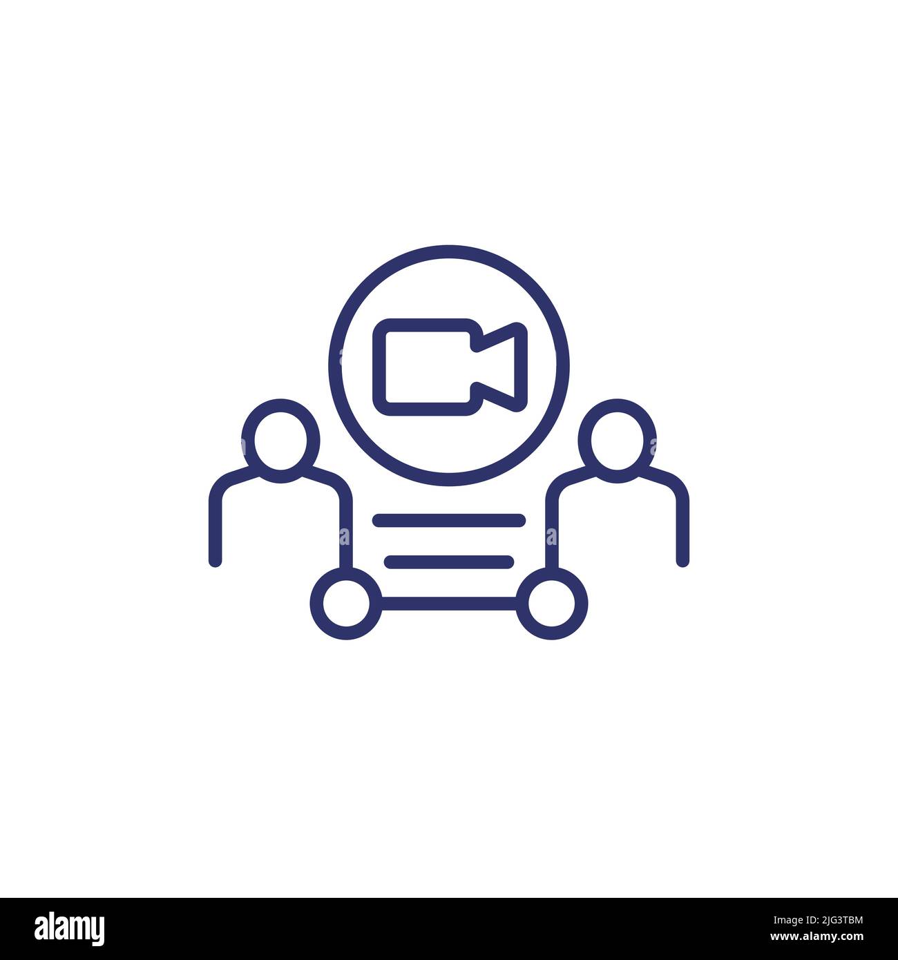 video call line icon, vector Stock Vector Image & Art - Alamy