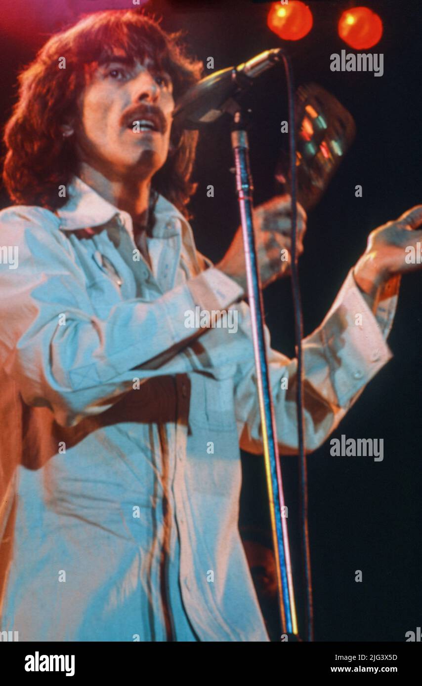George Harrison, Wembley Stadium, London, 1974 Stock Photo