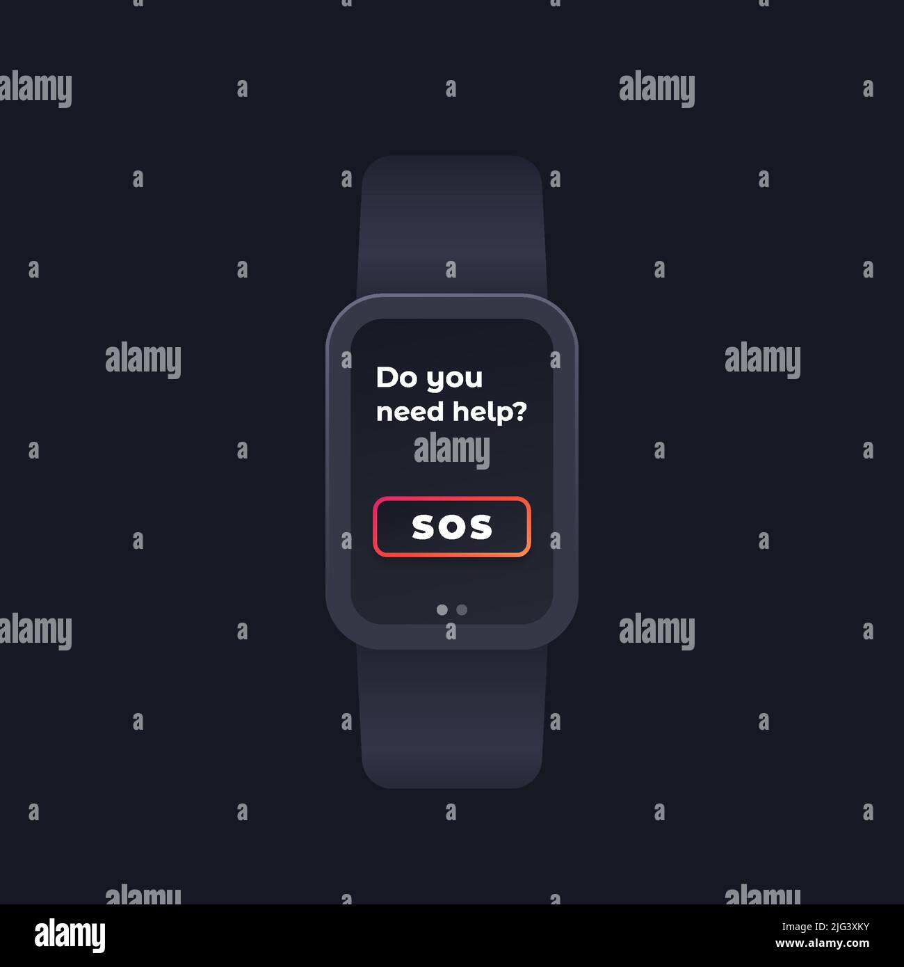 sos button in smart watch, emergency app design Stock Vector Image & Art Alamy