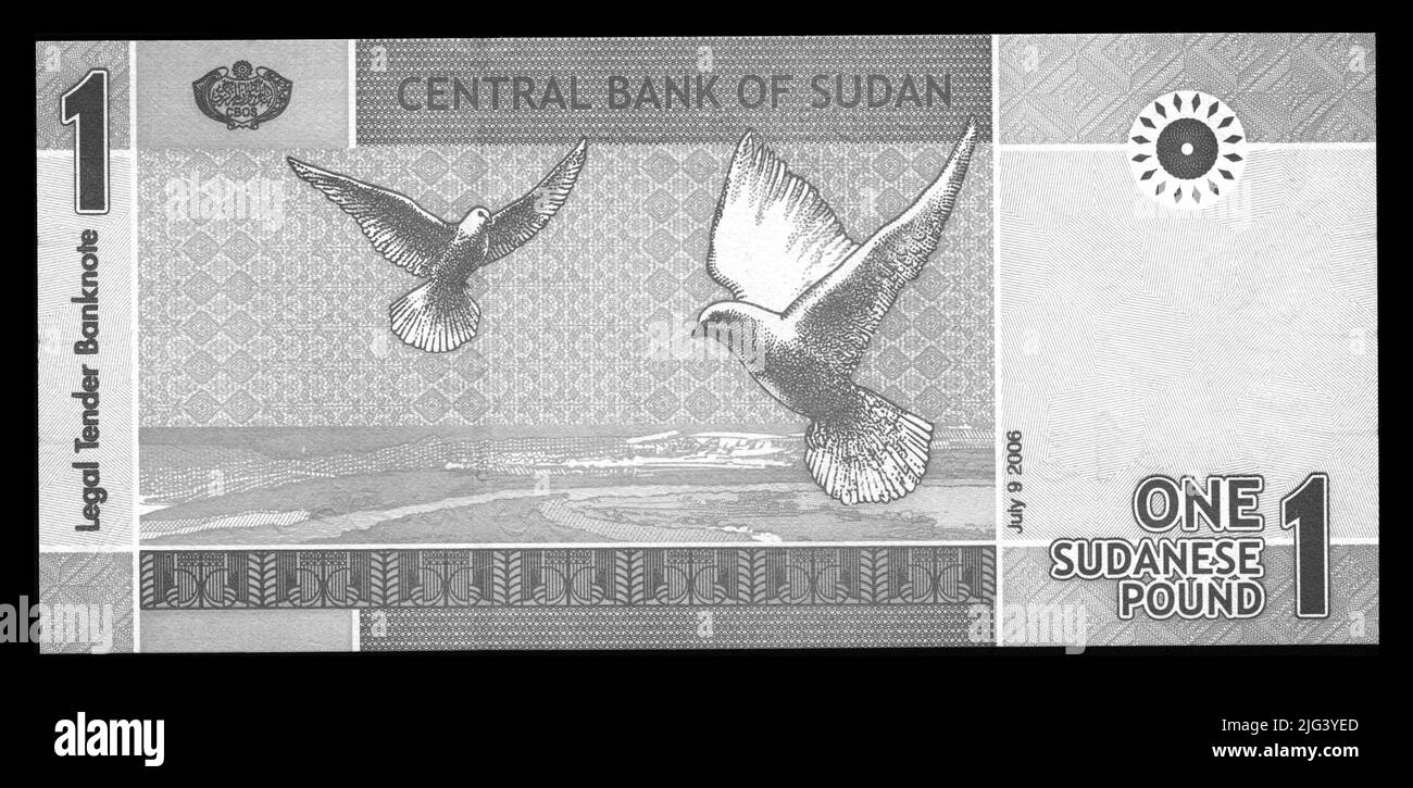Photo banknotes Sudan,2006, One sudanese pound, Stock Photo