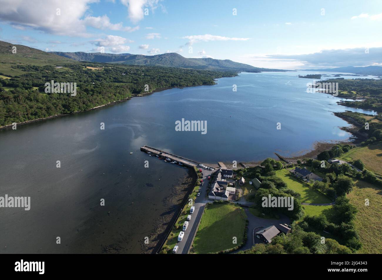 Kenmare County Kerry Ireland drone aerial view Stock Photo Alamy