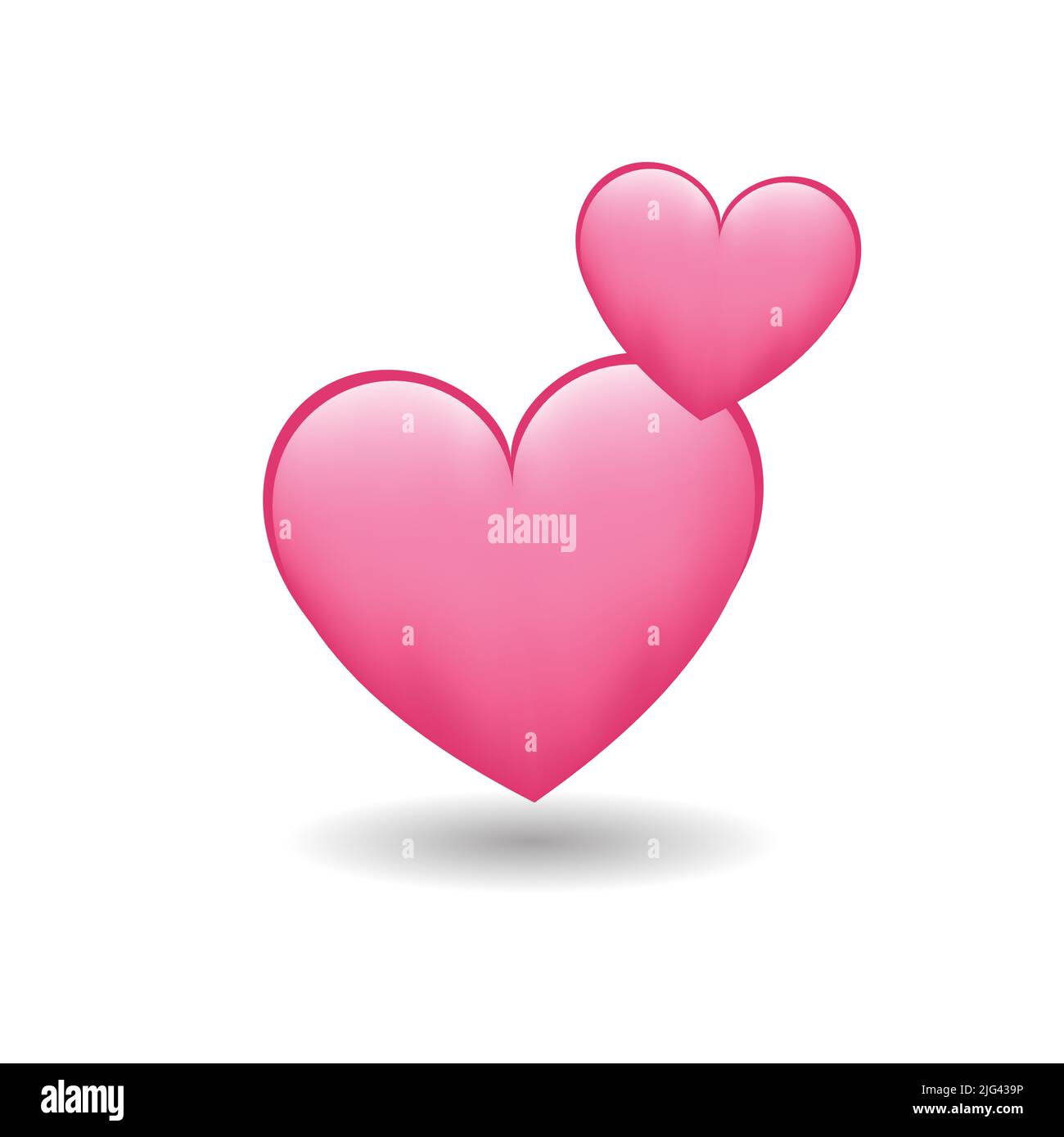 Heart Love Emoji Icon Object Symbol Gradient Vector Art Design Cartoon ...