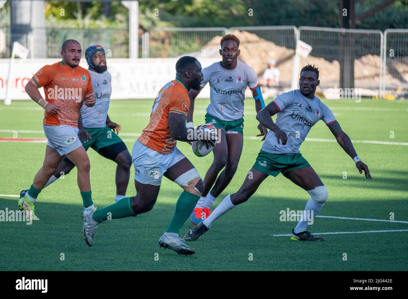 Rome, France: July 6, 2022, Tiede KONE during the Rugby Africa Cup 2022 ...
