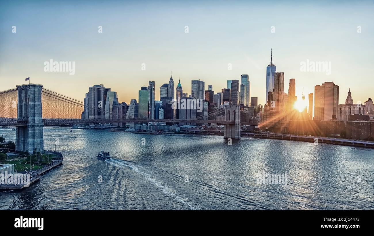 The skyline of New York City, United States Stock Photo