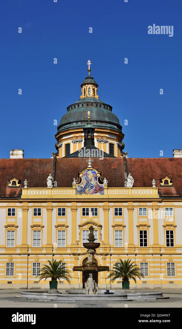 Famous benedictine Abbey of Mlk, Austria Stock Photo