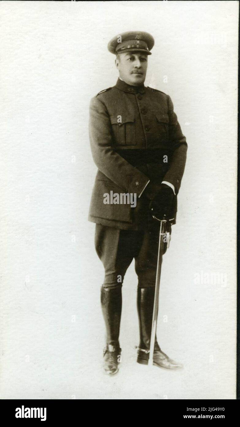 Portrait by D. Gonzalo González de Lara, 1950. Full body portrait of