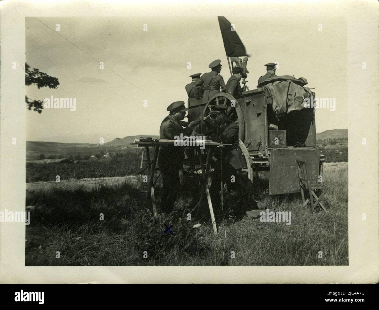 Historical photography of military in maneuvers, 1930. Several military ...