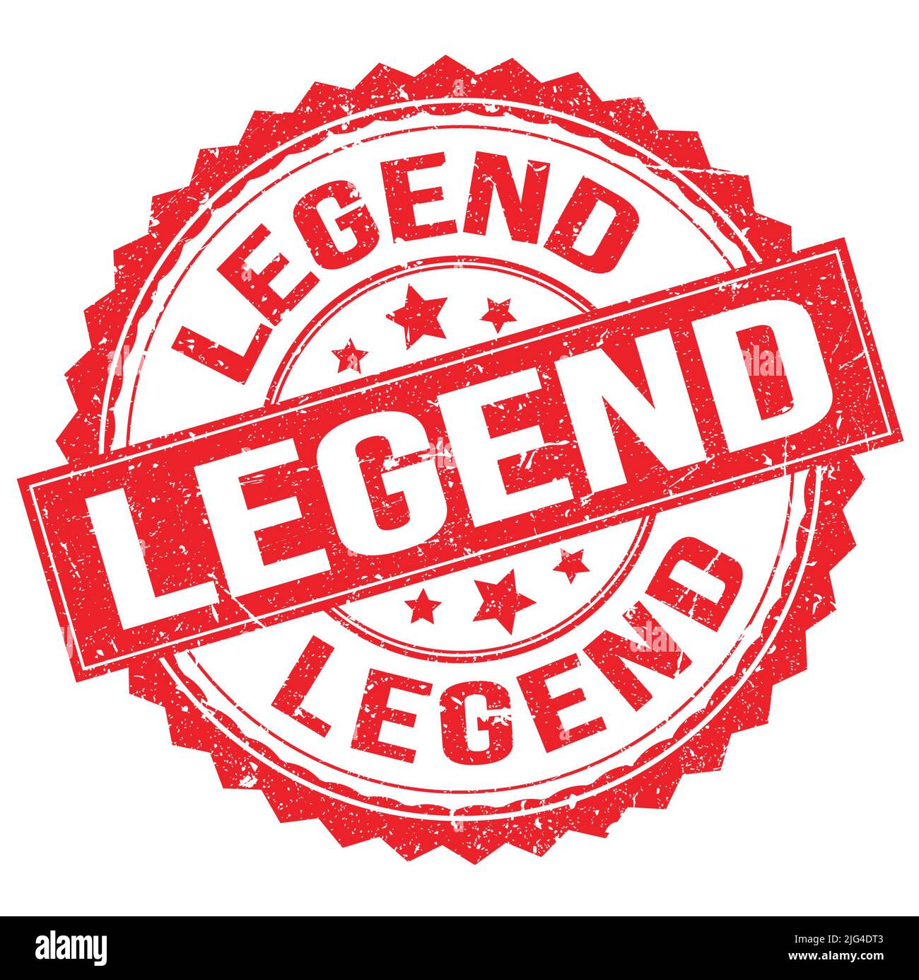 LEGEND text written on red round stamp sign Stock Photo - Alamy