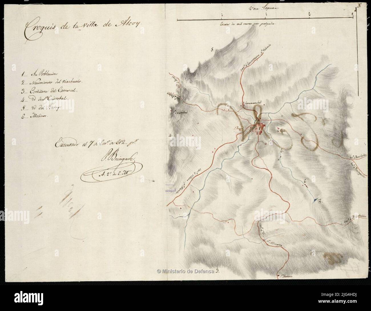 Manuscript style town map hi-res stock photography and images - Alamy