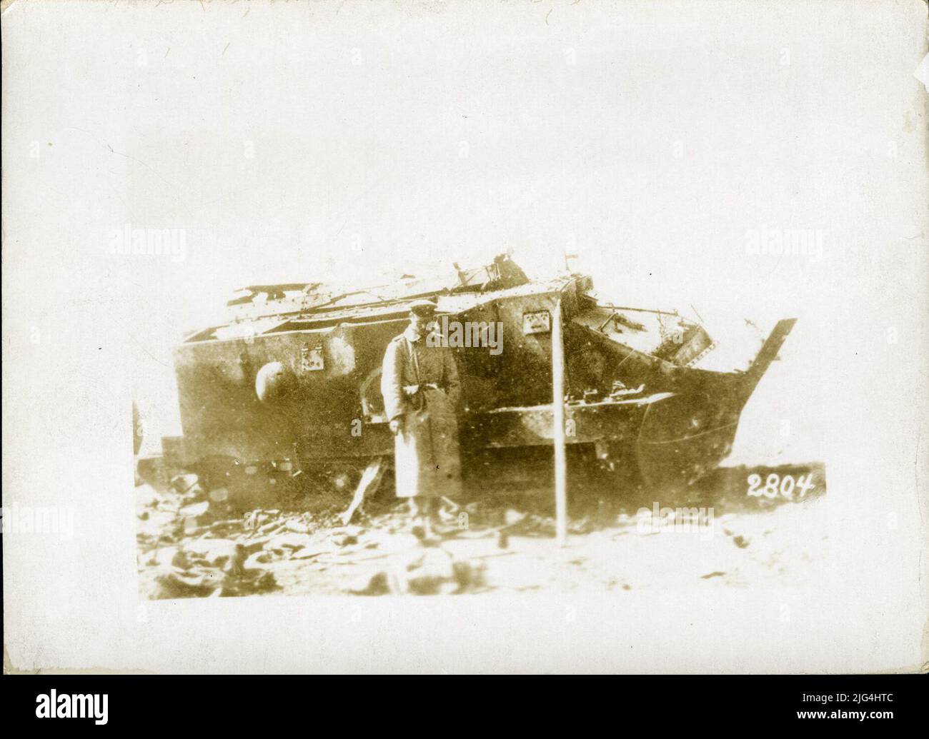 The battle in the west. One of the famous tank, on the effect of which ...