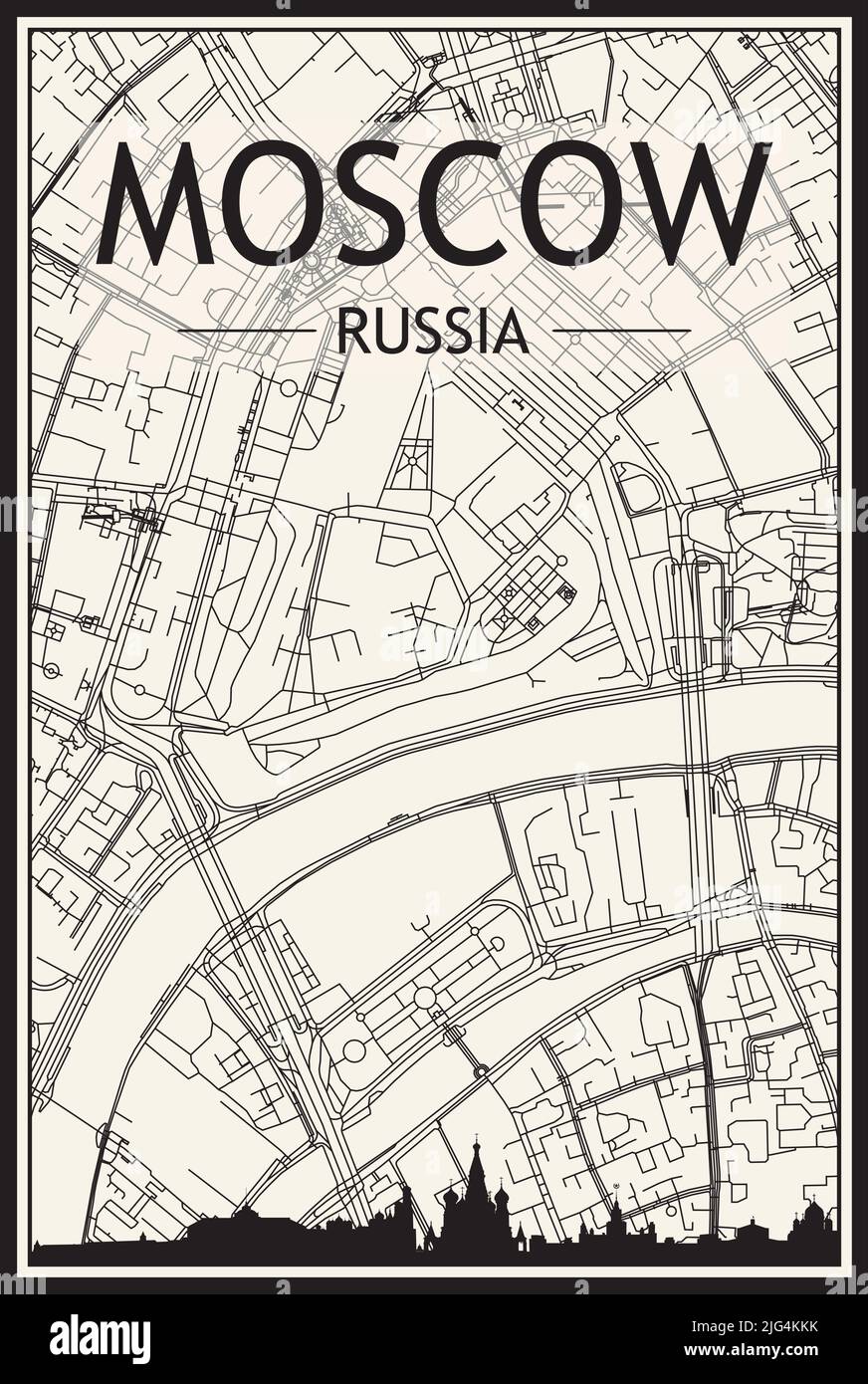 Vintage map russia city Stock Vector Images - Alamy