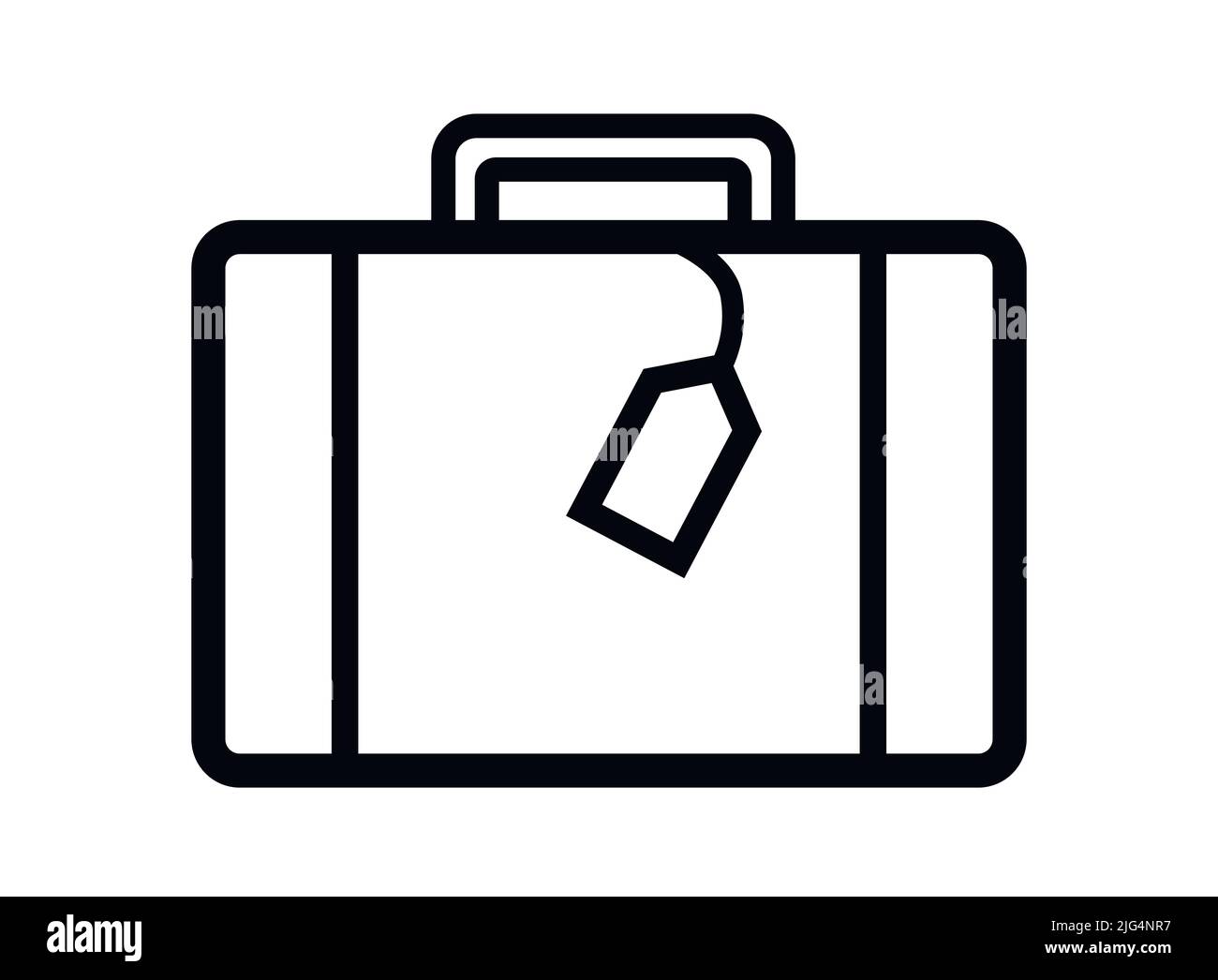 Baggage or suitcase travelers bag symbol portmanteau vector illustration icon Stock Vector