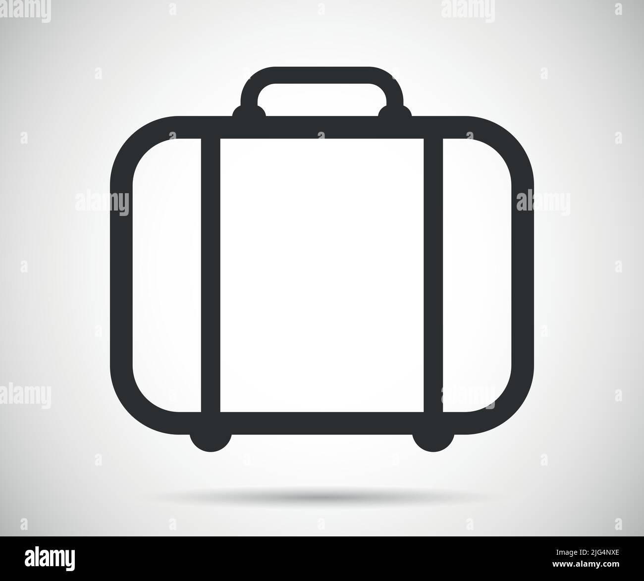 Portmanteau or suitcase travel bag symbol baggage vector illustration icon Stock Vector