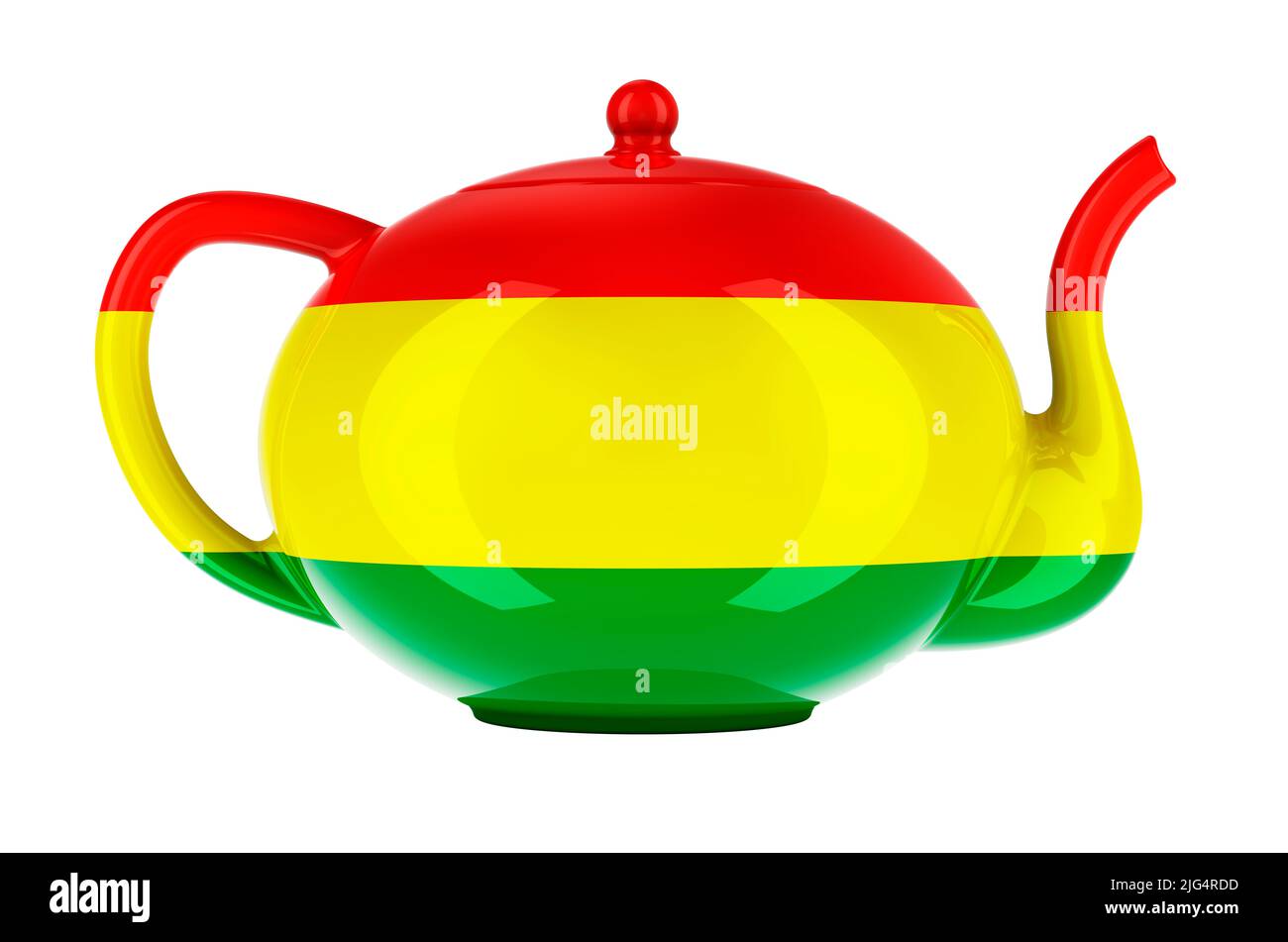 Teapot with Bolivian flag, 3D rendering isolated on white background ...