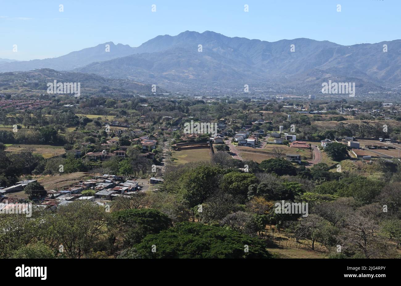 aerial photo of suburban San Jose San Jose, Costa Rica,               March Stock Photo