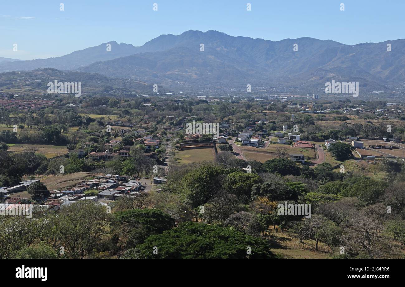aerial photo of suburban San Jose San Jose, Costa Rica,               March Stock Photo