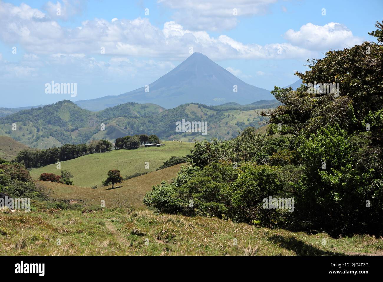 view of Arenal Vulcano Costa Rica,      March Stock Photo
