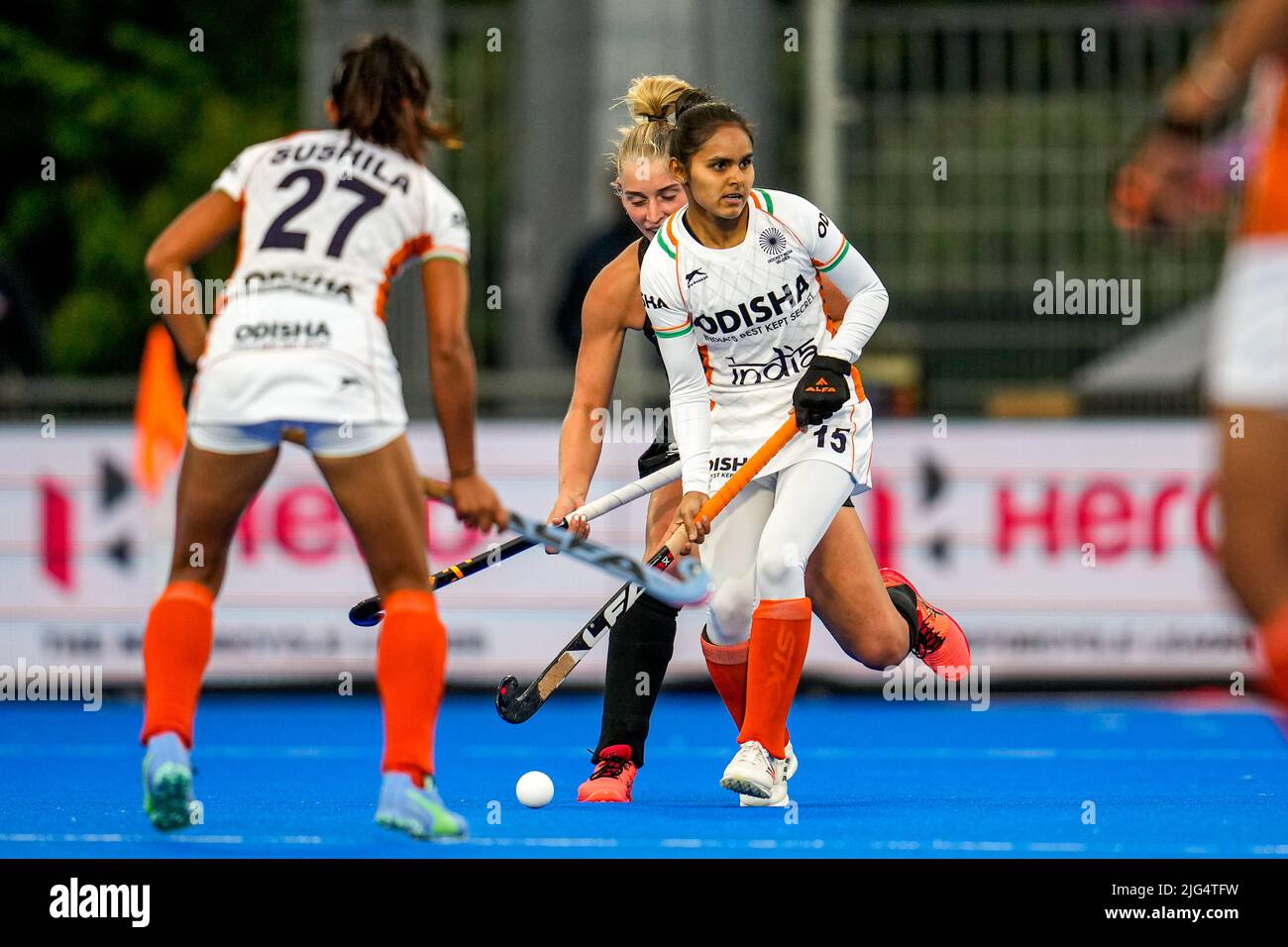AMSTELVEEN, NETHERLANDS JULY 7 Nisha of India during the FIH Hockey
