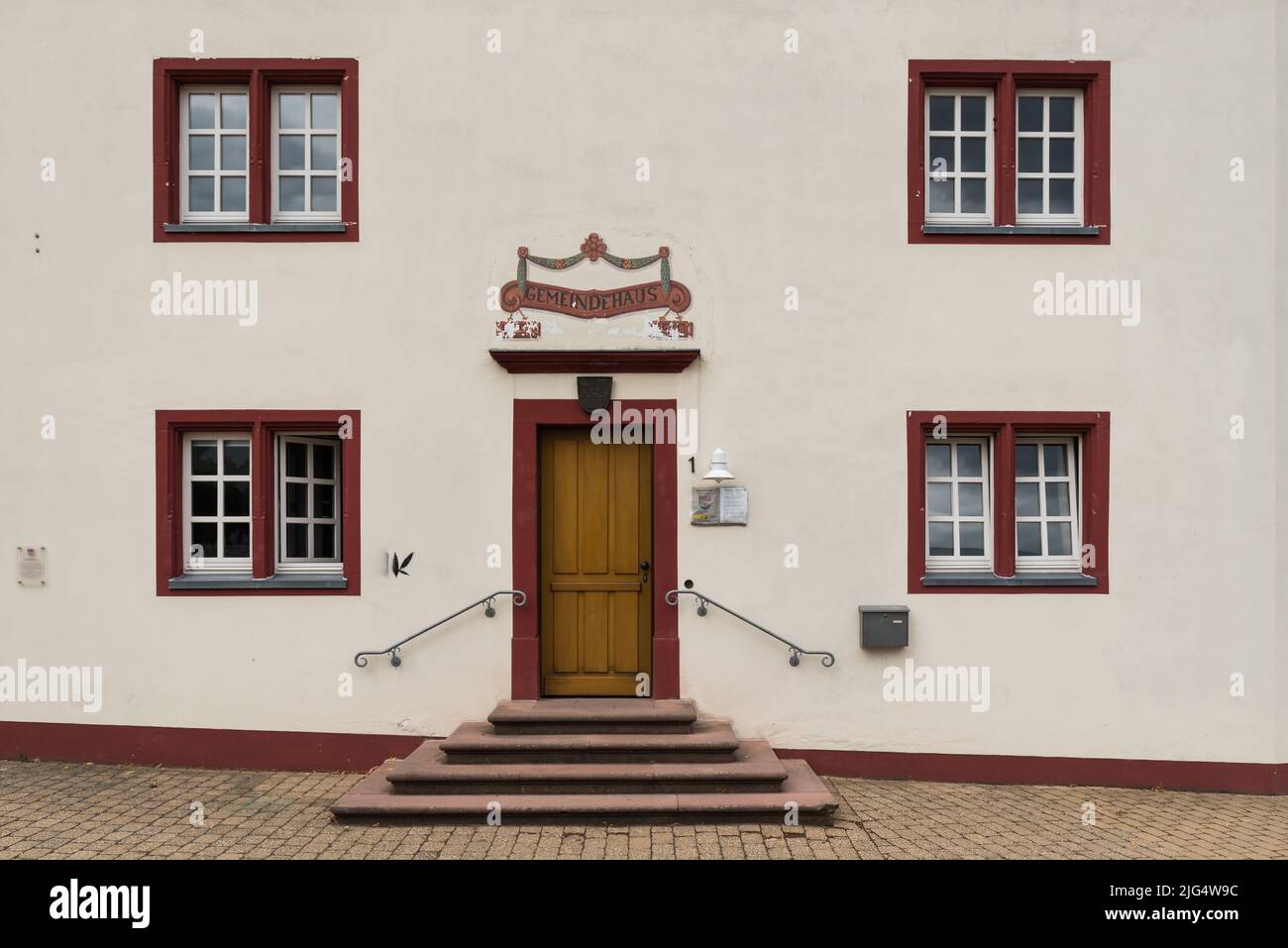 Welschbillig, Rhineland-Palatinate - Germany - 08 08 2020 Traditional cosy decorated house in German style Stock Photo