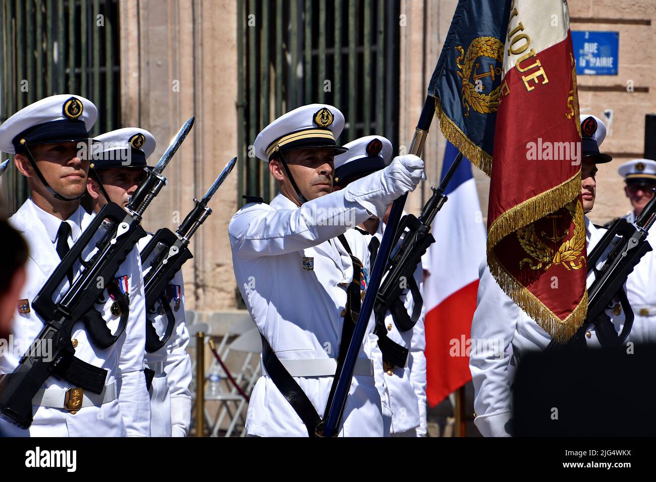 Officers of the Bataillon des Marins-Pompiers de Marseille (BMPM) in ...