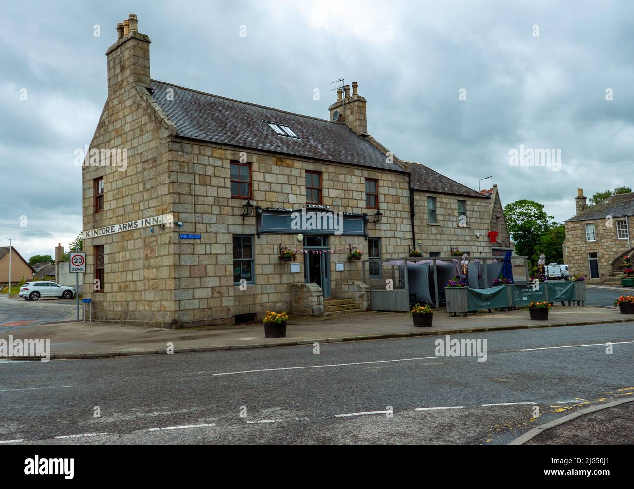 Kintore Arms Hotel is for accommodation and meals after travelling in Kintore, Aberdeenshire, Scotland Stock Photo