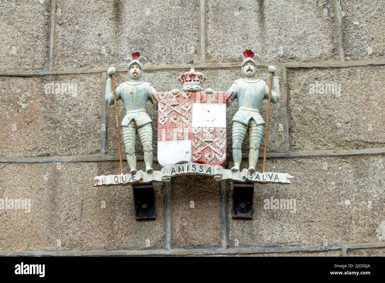 On the wall of the Kintore Town House, Kintore, Aberdeenshire, UK Stock