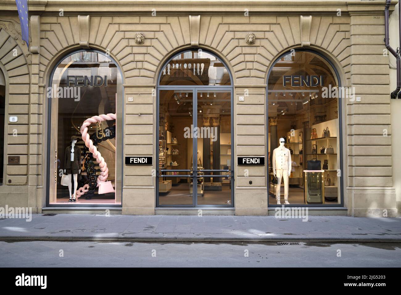 Louis vuitton shop florence tuscany hi-res stock photography and