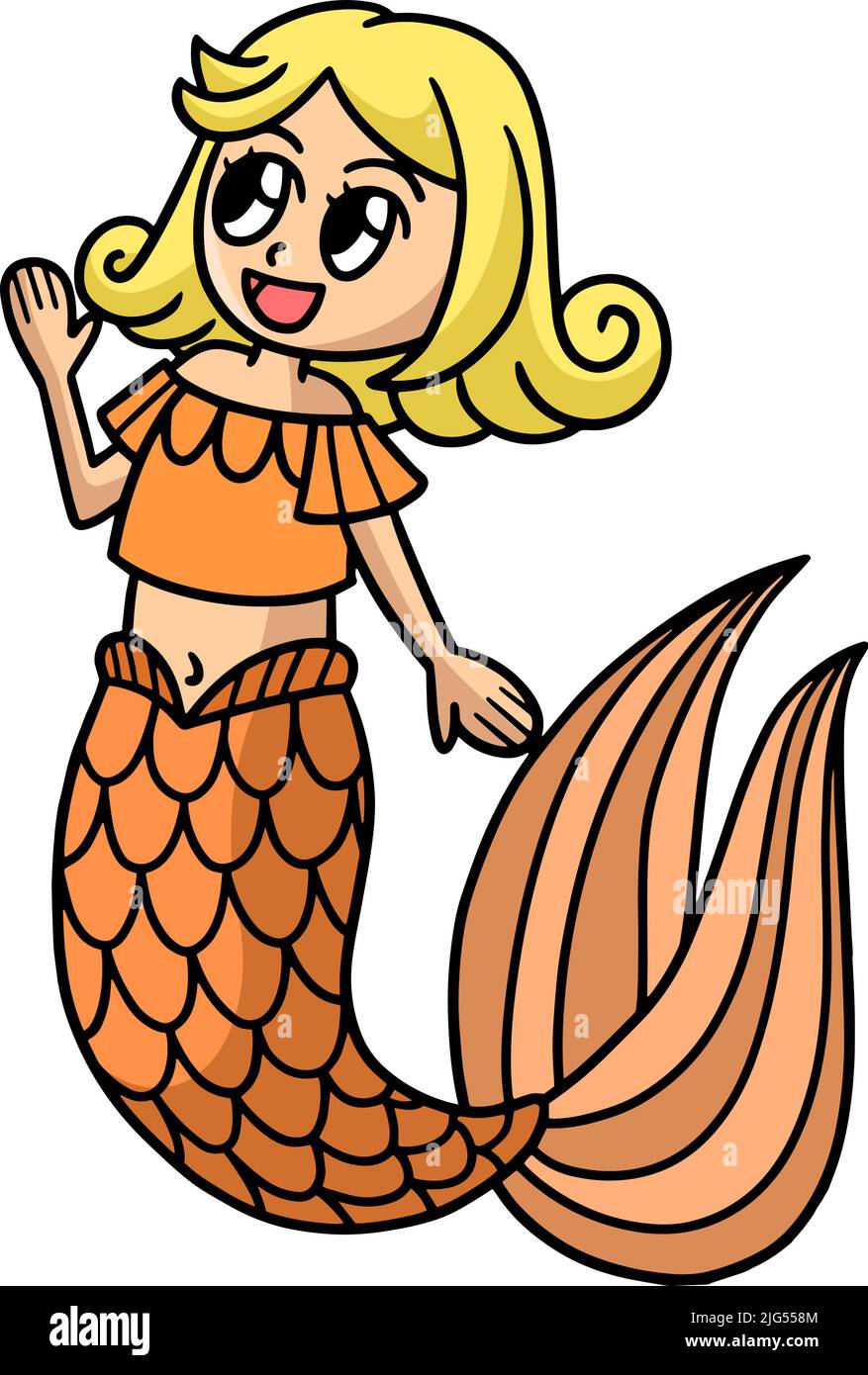 Talking Mermaid Cartoon Colored Clipart Stock Vector Image & Art Alamy