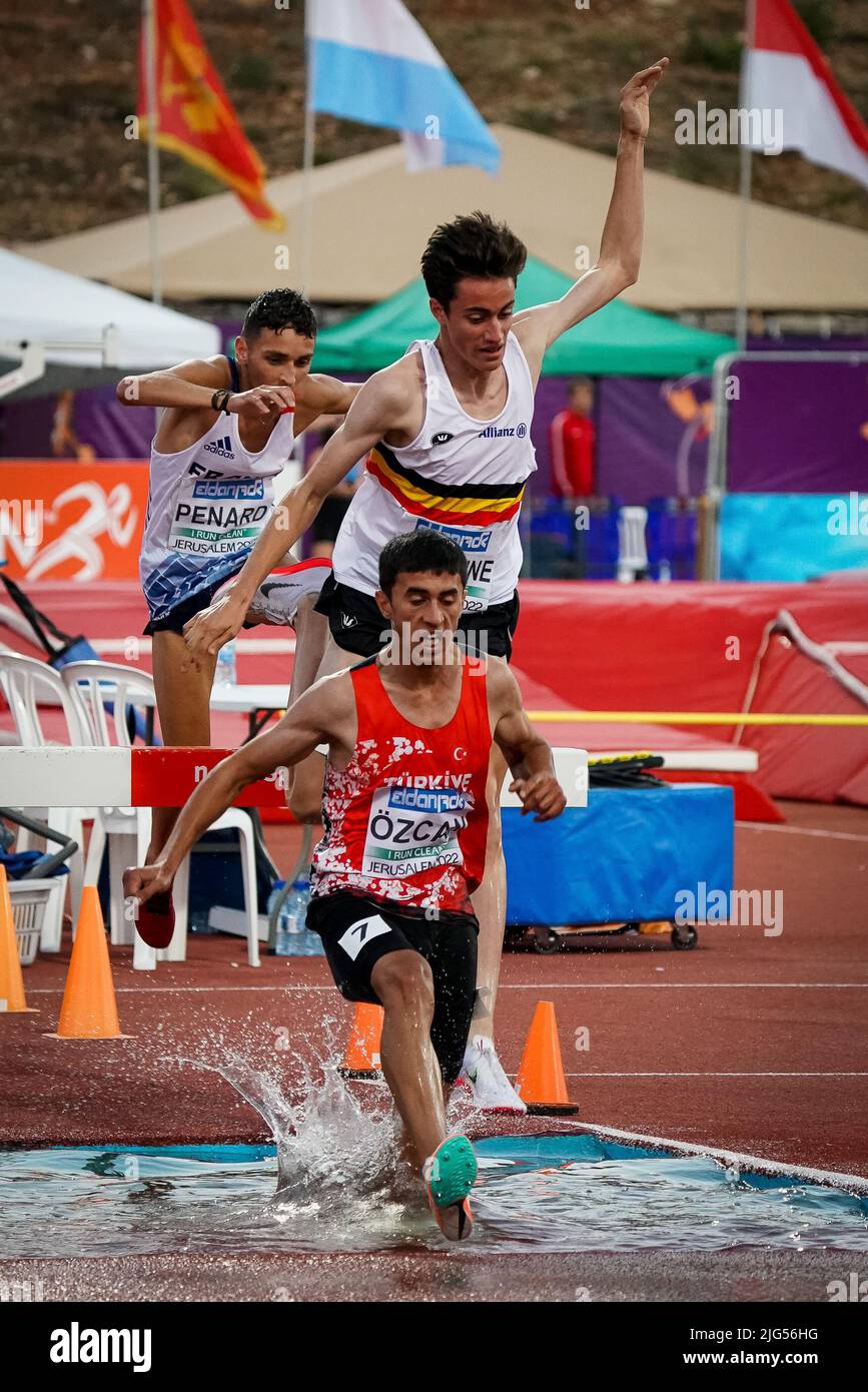 Belgian Simon Jeukenne pictured in action during day four of the European Athletics U18 Championships, Tuesday 05 July 2022 in Jerusalem, Israel